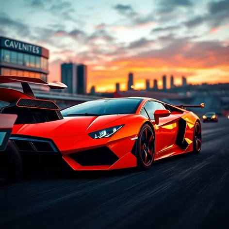 orange lamborghini