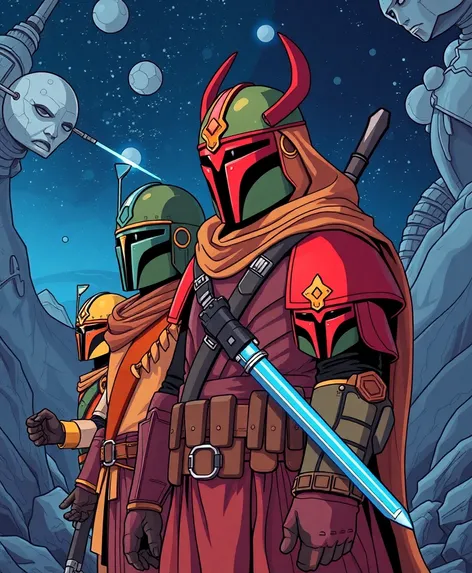 mandalorian characters clipart