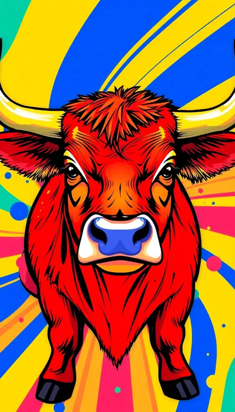 bull colored vectors