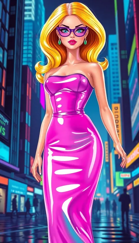 barbie latex dress