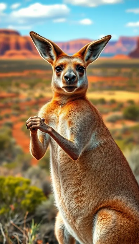 kangaroo flexing