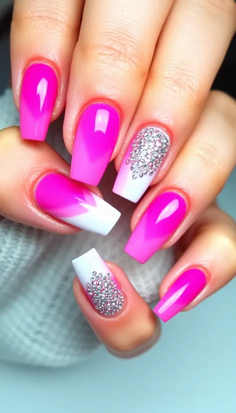 color french tip nails