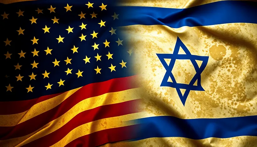 american and israel flag