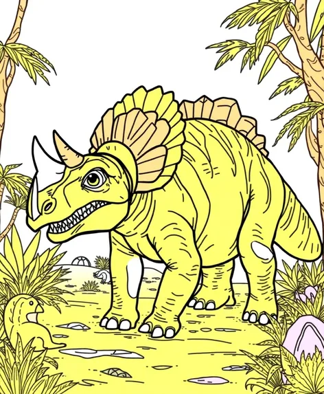 triceratops coloring page