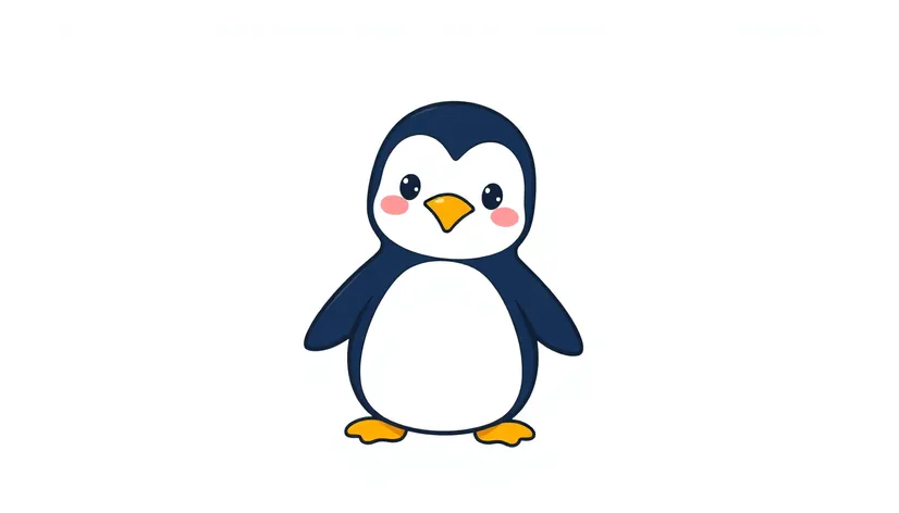 cute penguin drawing