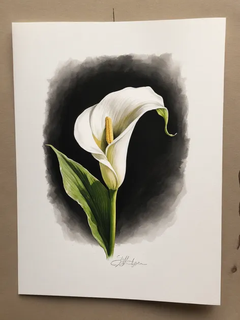 calla lily drawing