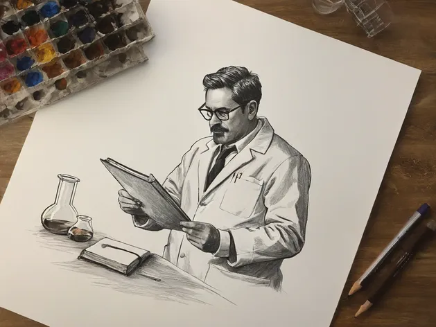 scientist drawing