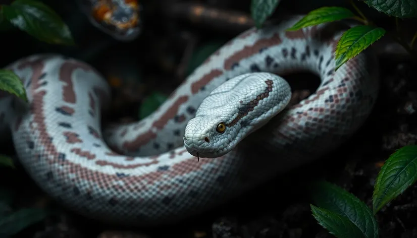 albino python snake