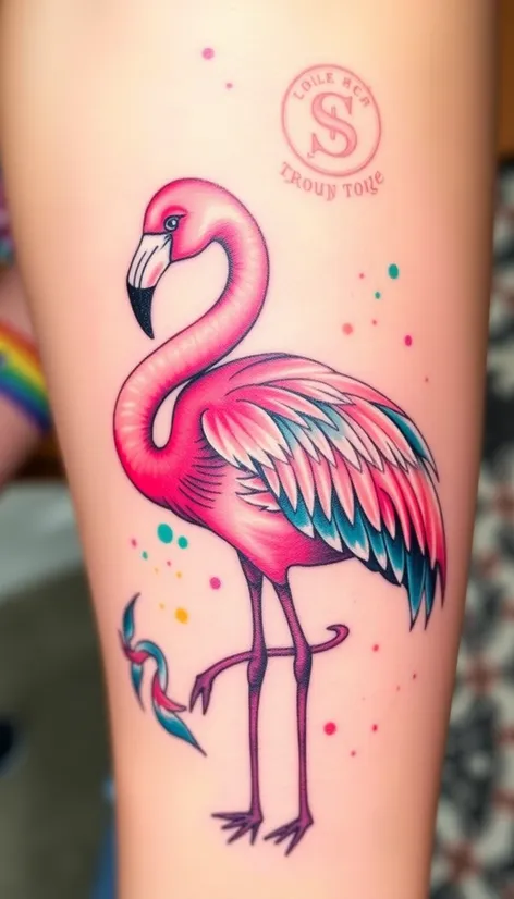 flamingo bird tattoos