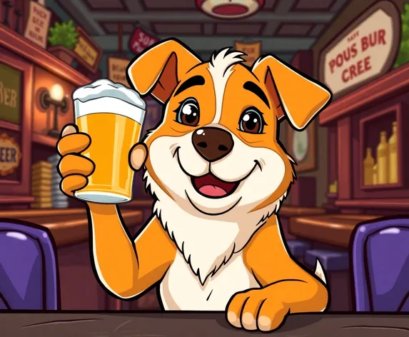 dog with beer