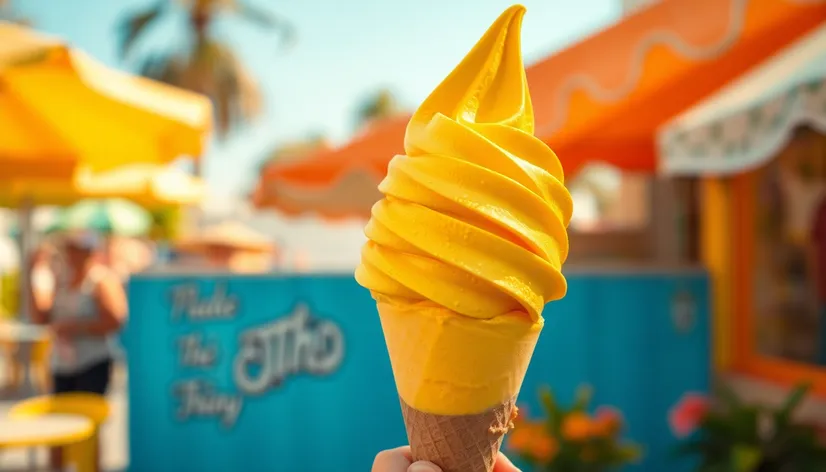 yellow ice cream