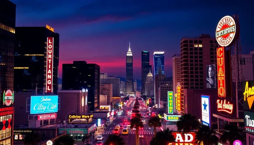 los angeles city skyline