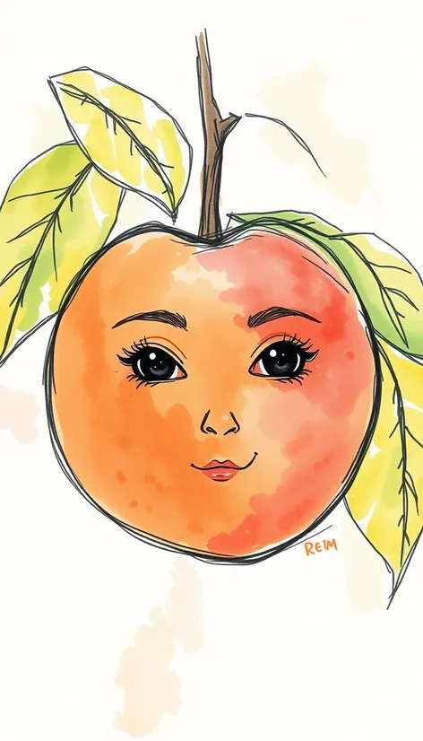 georgia's peach sketch with