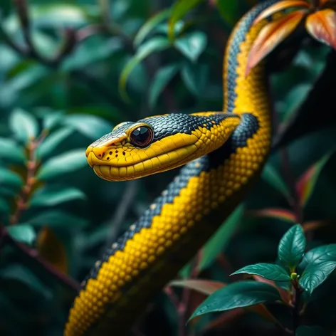 yellow black snake