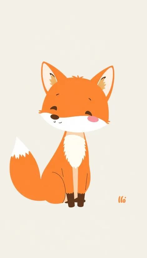 cute fox drawings easy