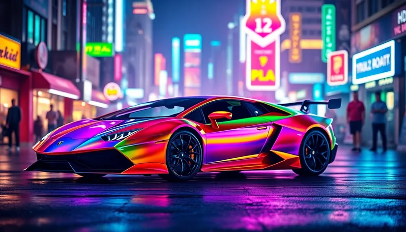 lamborghini rainbow