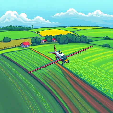 pesticides spraying clipart plane