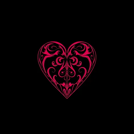 elegant heart pictures black