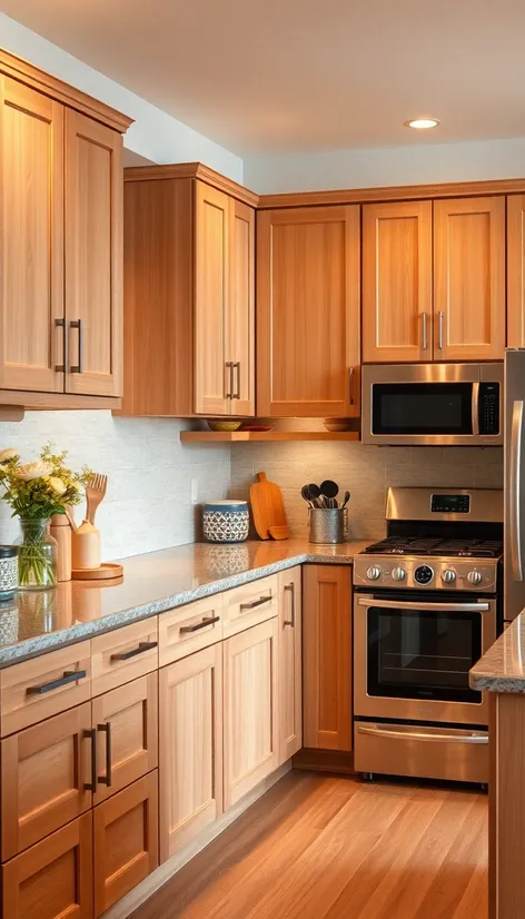 light wood kitchen cabinets