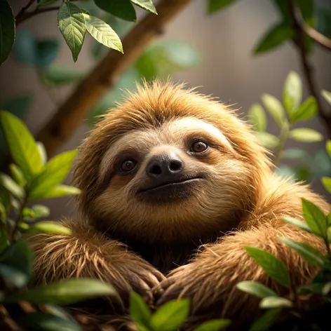 sloth smiling