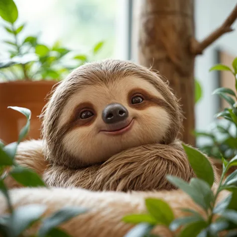 sloth smiling