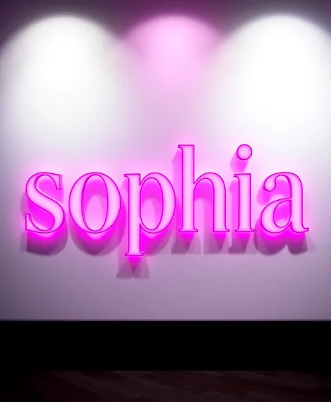 sophia in pink letters