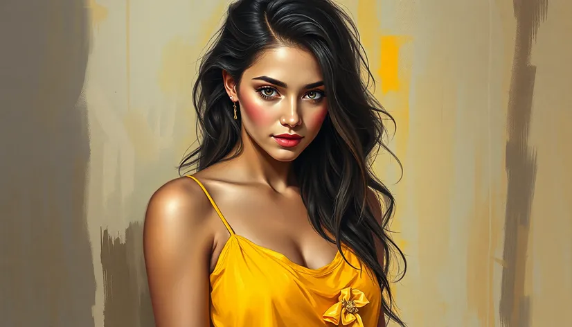 woman in yellow dress