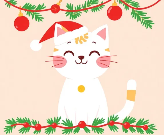 easy christmas cat drawing