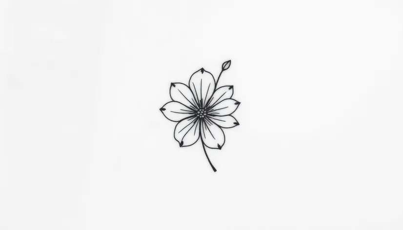 flower tattoo black and