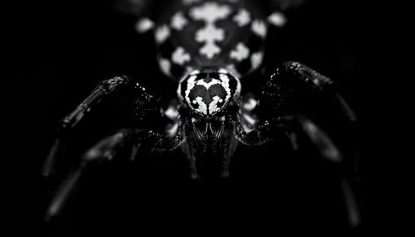 black and white spider