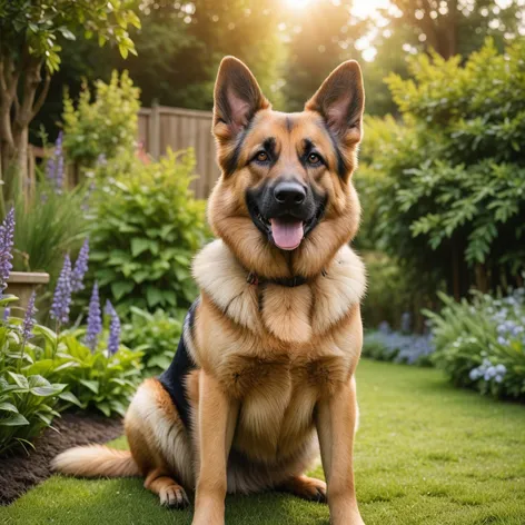 a happy german shephard