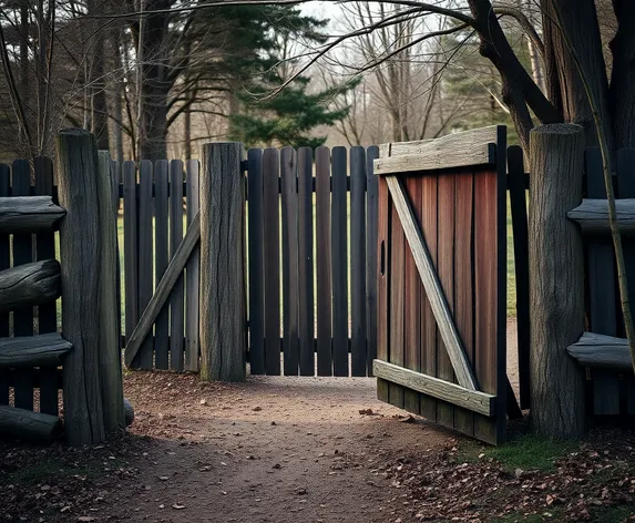 wood fence and gate