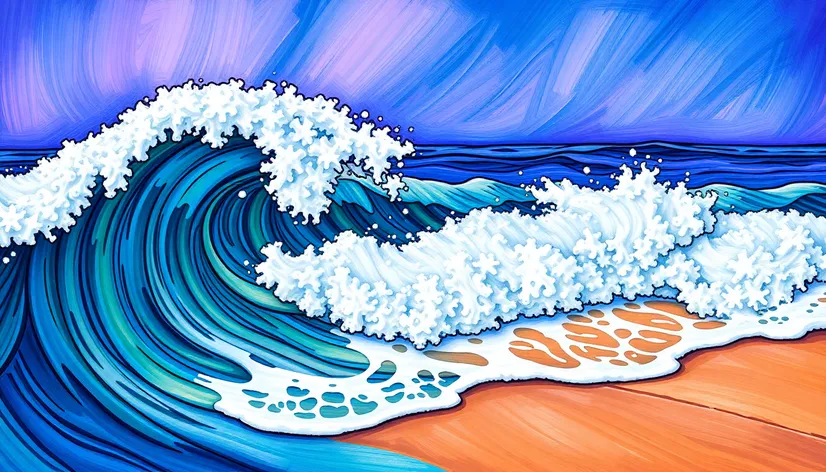 hand drawn waves