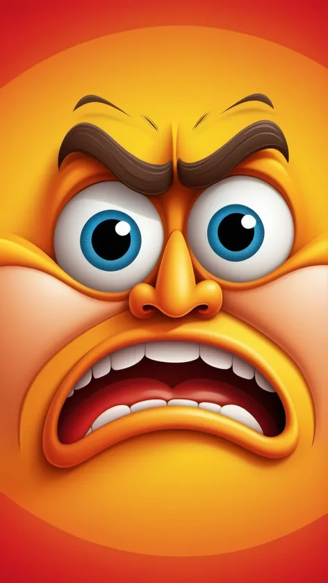 angry cartoon face