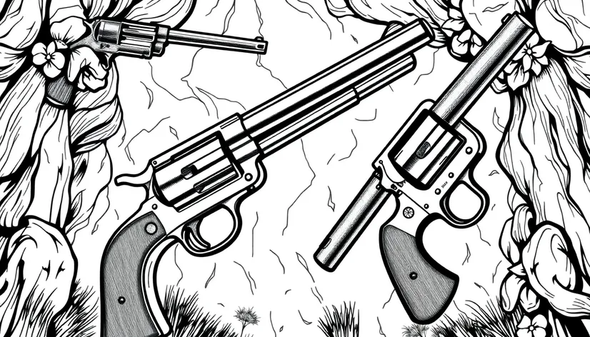 coloring pages guns