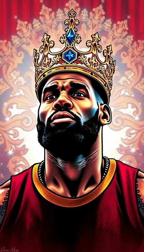 lebron james crown drawing