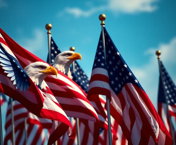 american eagles flags