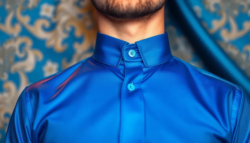 blue designer shirt