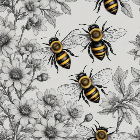 bee drawing easy