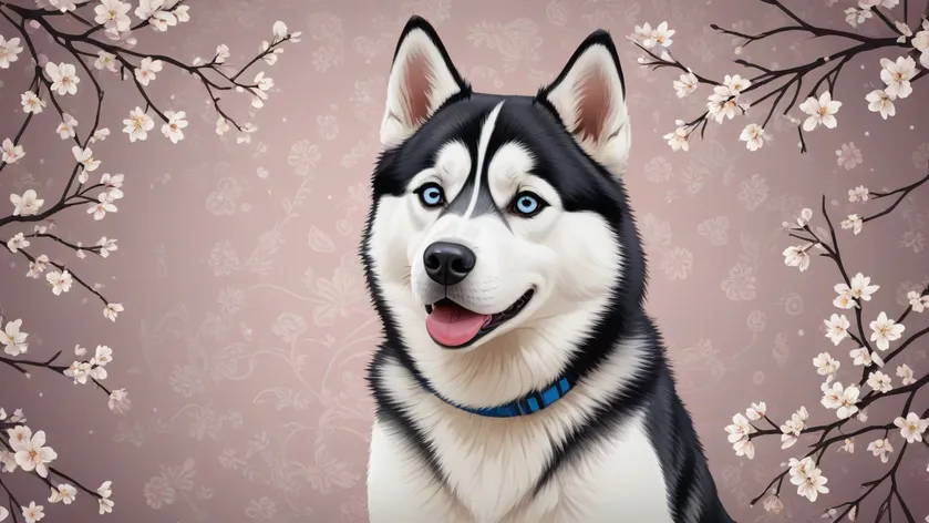 husky cartoon