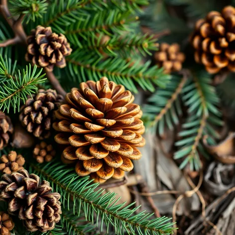 pinecone nature presentation background