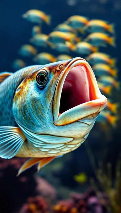 fish with mouth open