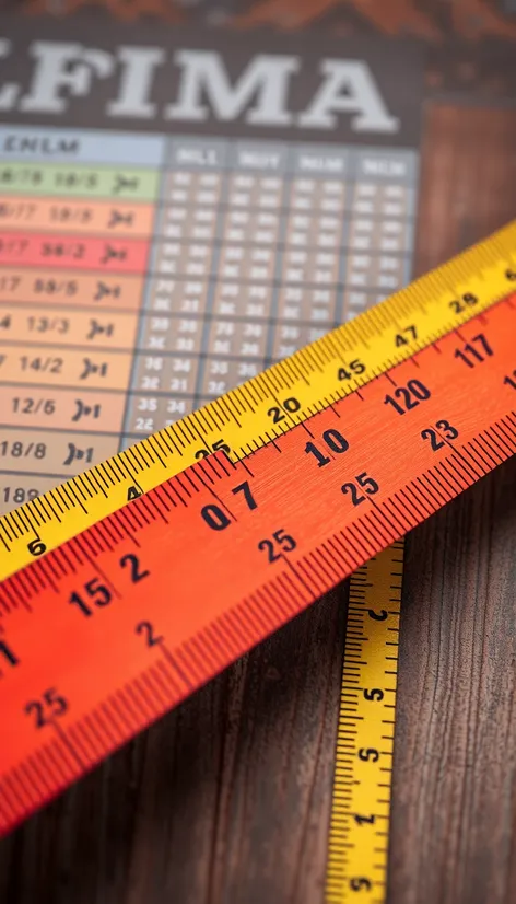 tape measure measurements chart