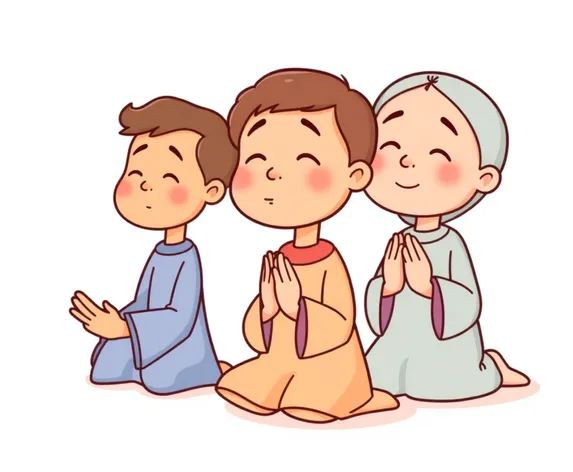 cartoon images of praying