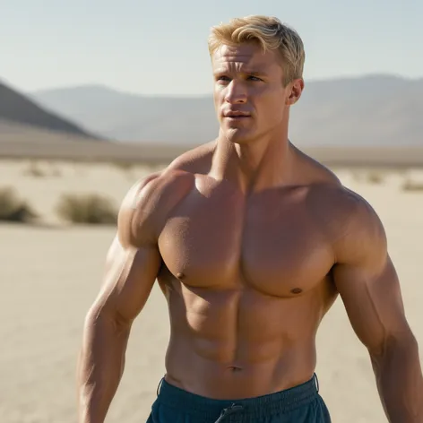 A blonde muscular man