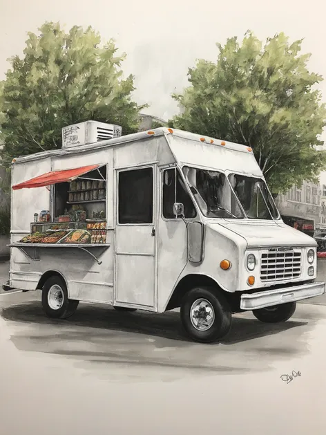 food truck drawing