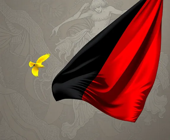 black red diagonal flag