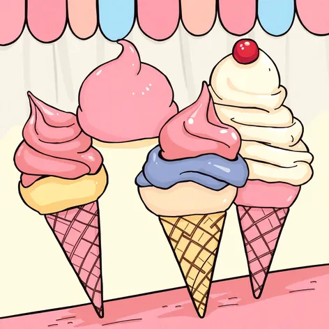 icecream line art