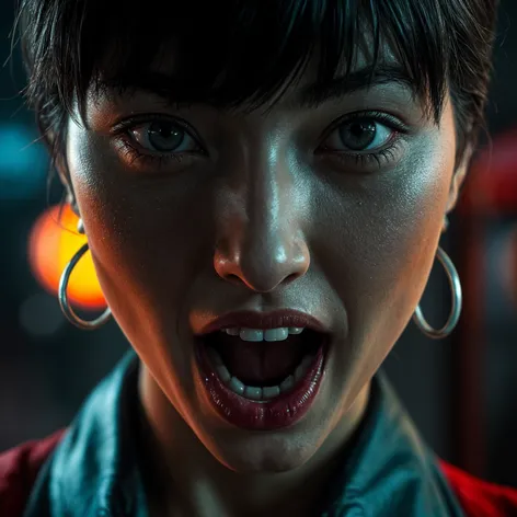 Ada Wong open Mouth