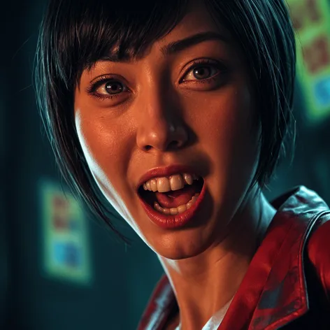 Ada Wong open Mouth